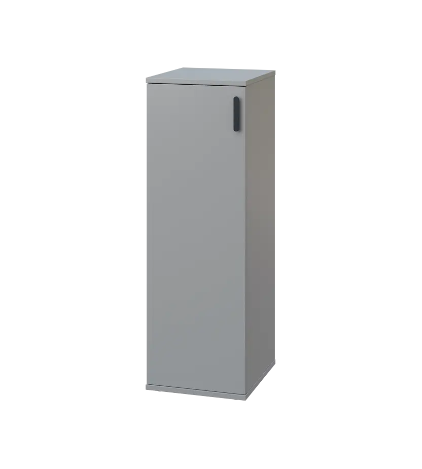 LN 3 - 3D kancelářská skříň, 1-dveřová, levá, 1107x360x400, šedá